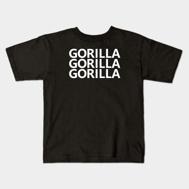 "Gorilla Gorilla Gorilla" Scientific Name, Western Lowland Gorilla Kids T-Shirt by Decamega